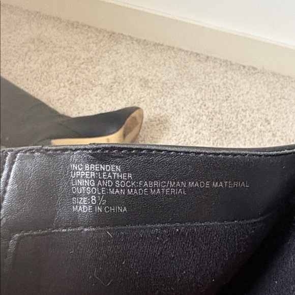 INC International Concepts Lea¹ther Knee High Black Boots - Picture 7 of 8